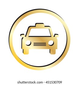 Gold Taxi Cab Icon