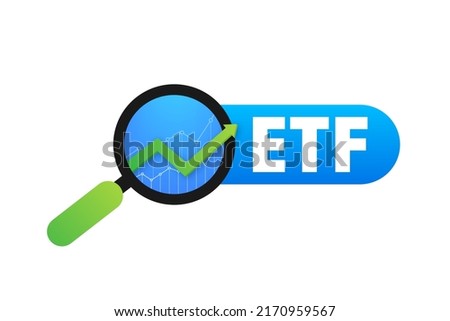 Gold template. ETF trading, exchange traded funds, financial analytics. Financial investment trade