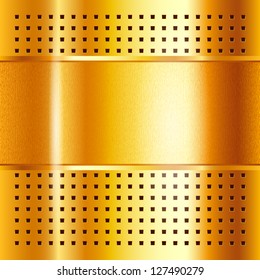 Gold template, metallic background, vector illustration 10eps