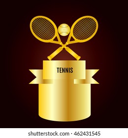 Gold tennis cup