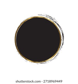 Caja de texto del oro, aislada en el Vector blanco del fondo