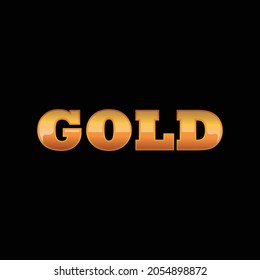 Gold Text Design Vector Illustation