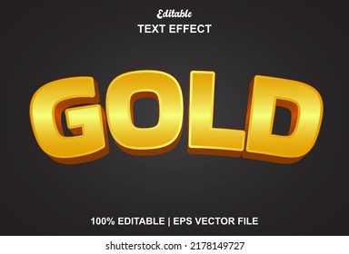 Gold Text Effect With Fancy And Simple Color Editable.