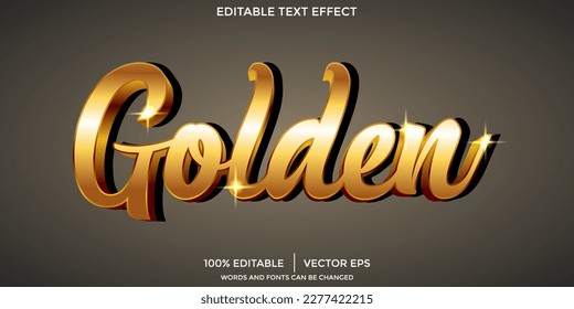 Gold Text Effect Vector dark gray background