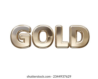 Gold text effect vector transparent element