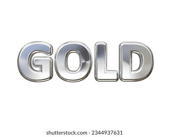 Gold text effect vector transparent element