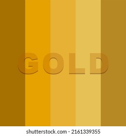 Gold Text With Gold Palette Color Background Vector