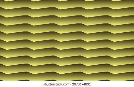 Textura dorada 3d fondo sin costura. Aclavamiento de pared, valla, persianas