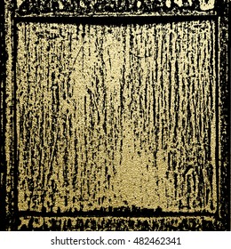 Gold texture. Abstract gold background. Distress, dirt texture . Simply place pattern over any object to create distressed effect. Vector illustration. Grunge background. Pattern with cracks.