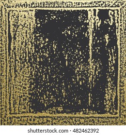 Gold texture. Abstract gold background. Distress, dirt texture . Simply place pattern over any object to create distressed effect. Vector illustration. Grunge background. Pattern with cracks.