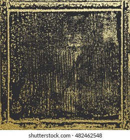 Gold texture. Abstract gold background. Distress, dirt texture . Simply place pattern over any object to create distressed effect. Vector illustration. Grunge background. Pattern with cracks.