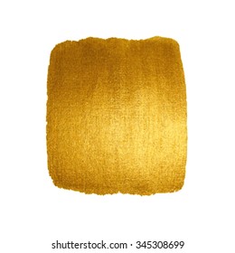 Gold Texture. Abstract hand painted golden background. Isolated on white.