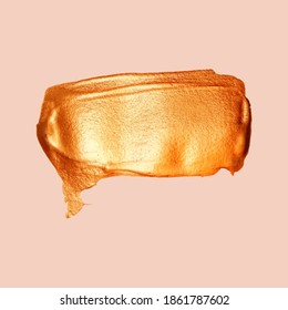 Etiqueta de manchas de pintura de color dorado para blobs.