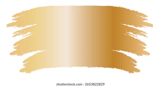 Gold Texture. Brush stroke design element. Vector. Eps10