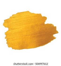 Gold Texture. Brush stroke design element.