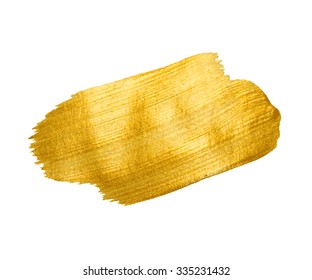 Gold Texture. Brush stroke vector design element.