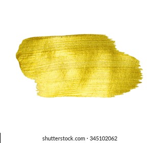 Gold Texture. Brush stroke vector design element.