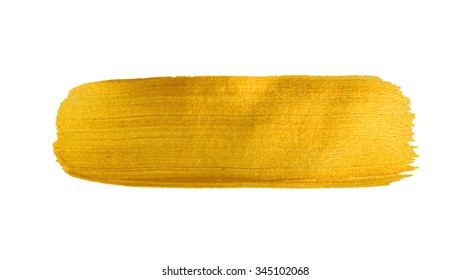 Gold Texture. Brush stroke vector design element.