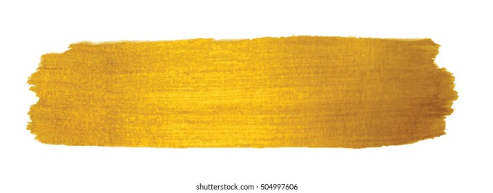 Gold Texture. Brush stroke vector design element.