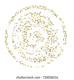Gold texture festive sparkling confetti. Cosmic vector star dust, Christmas, New Year holidays luxury premium background. Magic decoration, silver, gold texture, firework, falling down stars on white.