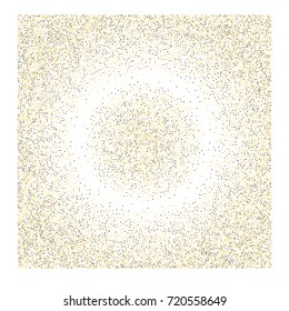 Gold texture festive sparkling confetti. Cosmic vector star dust, Christmas, New Year holidays luxury premium background. Magic decoration, silver, gold texture, firework, falling down stars on white.