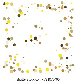 Gold texture festive sparkling confetti. Cosmic vector star dust, Christmas, New Year holidays luxury premium background. Magic decoration, silver, gold texture, firework, falling down stars on white.