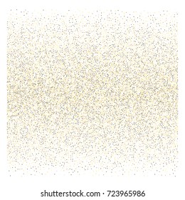 Gold texture festive sparkling confetti. Cosmic vector star dust, Christmas, New Year holidays luxury premium background. Magic decoration, silver, gold texture, firework, falling down stars on white.