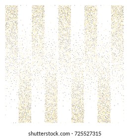 Gold texture festive sparkling confetti. Cosmic vector star dust, Christmas, New Year holidays luxury premium background. Magic decoration, silver, gold texture, firework, falling down stars on white.