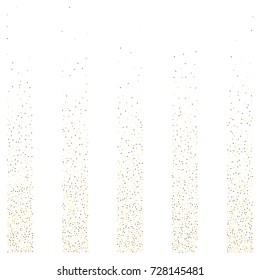 Gold texture festive sparkling confetti. Cosmic vector star dust, Christmas, New Year holidays luxury premium background. Magic decoration, silver, gold texture, firework, falling down stars on white.