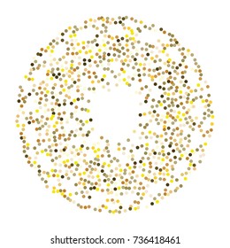 Gold texture festive sparkling confetti. Cosmic vector star dust, Christmas, New Year holidays luxury premium background. Magic decoration, silver, gold texture, firework, falling down stars on white.