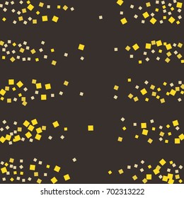 Gold texture glitter on a brown background. Abstraction of golden confetti on a brown background. Element of design. Vector illustration. EPS 10.