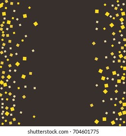 Gold texture glitter on a brown background. Abstraction of golden confetti on a brown background. Element of design. Vector illustration. EPS 10.