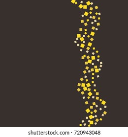 Gold texture glitter on a brown background. Abstraction of golden confetti on a brown background. Element of design. Vector illustration. EPS 10.