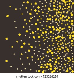Gold texture glitter on a brown background. Abstraction of golden confetti on a brown background. Element of design. Vector illustration. EPS 10.