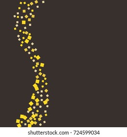 Gold texture glitter on a brown background. Abstraction of golden confetti on a brown background. Element of design. Vector illustration. EPS 10.