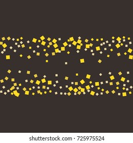 Gold texture glitter on a brown background. Abstraction of golden confetti on a brown background. Element of design. Vector illustration. EPS 10.