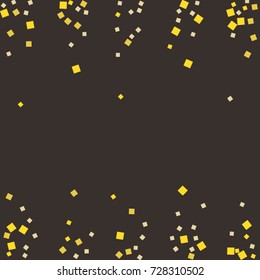 Gold texture glitter on a brown background. Abstraction of golden confetti on a brown background. Element of design. Vector illustration. EPS 10.