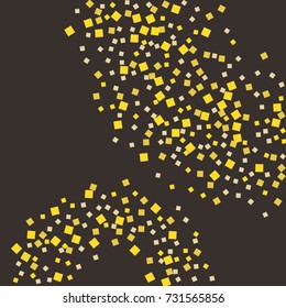 Gold texture glitter on a brown background. Abstraction of golden confetti on a brown background. Element of design. Vector illustration. EPS 10.