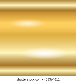Gold texture. Golden gradient smooth material background. Textured bright metal with light, shiny. Metallic blank backdrop decorative pattern. Abstract art for banner, invitation. Vector Illustration.