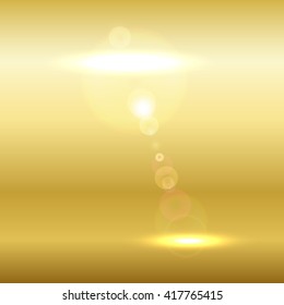 Gold texture. Golden gradient smooth material background. Textured bright metal with light, shiny. Metallic blank backdrop decorative pattern. Abstract art for banner, invitation. Vector Illustration