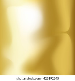 Gold texture. Golden gradient smooth material background. Textured bright metal with light, shiny. Metallic blank backdrop decorative pattern. Abstract art for banner, invitation. Vector Illustration.