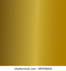 Gold texture. Golden gradient smooth material background. Textured bright metal with light, shiny. Metallic blank backdrop decorative pattern. Abstract art for banner, invitation. Vector Illustration