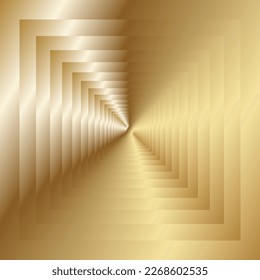 Gold texture gradient vector background. Metallic design for frames, banners and labels. Realistic abstract golden pattern. Elegant light and shiny metal template.