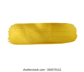 Textura de oro. Elemento de diseño vectorial de trazo de pincel dibujado a mano.