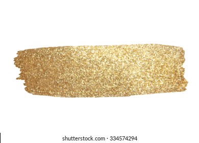 Gold Texture. Hand drawn brush stroke vector design element.