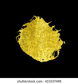 Gold Texture. Hand drawn brush stroke vector design element.