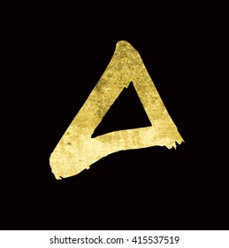 Gold Texture. Hand drawn brush stroke vector design element.