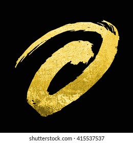 Gold Texture. Hand drawn brush stroke vector design element.
