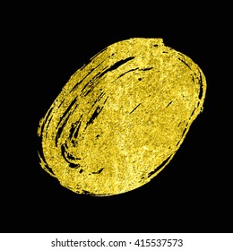 Gold Texture. Hand drawn brush stroke vector design element.