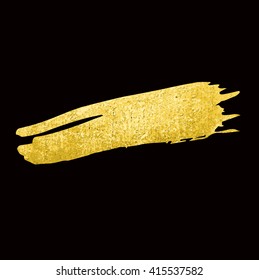 Gold Texture. Hand drawn brush stroke vector design element.